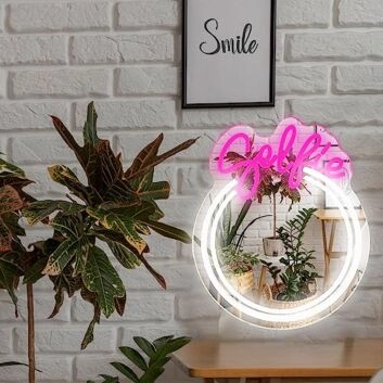 Selfie Circle LED Neon Mirror Light