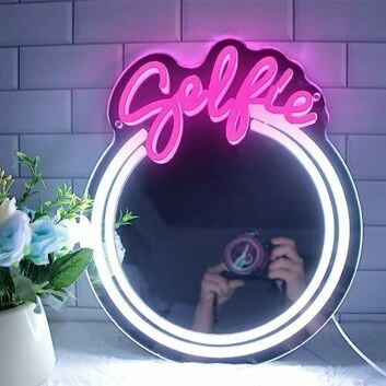 Selfie Circle LED Neon Mirror Light