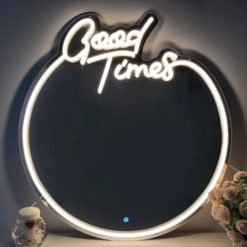 Good Time Vibrant Moments Neon Mirror Sign