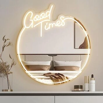 Good Time Vibrant Moments Neon Mirror Sign