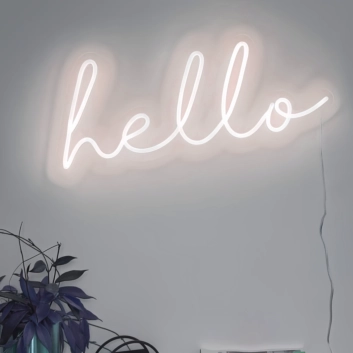 Radiant Greetings Hello Neon Sign