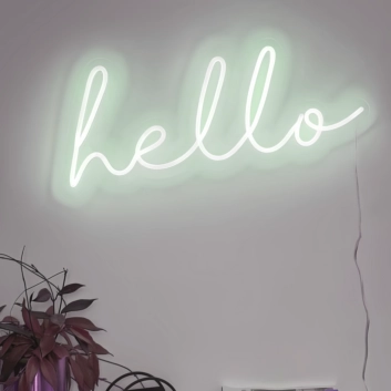 Radiant Greetings Hello Neon Sign