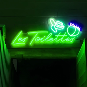 Les Toilettes Neon Sign: Illuminate Your Lavatory