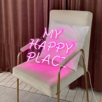 MY HAPPY PLACE neon sign