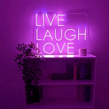 Live Laugh Love Neon Sign: Illuminate Your Joyful Moments
