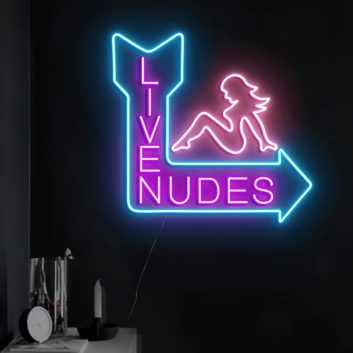 Customize Live Nudes Bold and Provocative Neon Sign for Your Private Space