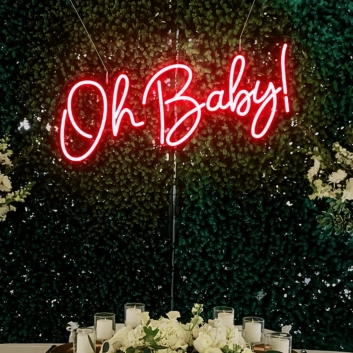 Oh Baby: Neon Sign for Sweet Surprises