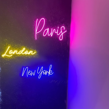 Paris London New York: Illuminate Your Love for Travel with Our Neon Sign!