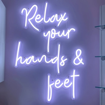 Relax Your Hands and Feet: Neon Sign for Ultimate Comfort!