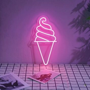 &#39;Cylinder Ice Cream&#39; neon sign
