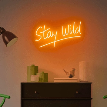 Stay Wild Embrace the Untamed Spirit Within Neon Sign