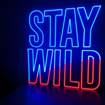 Stay Wild: Embrace Your Adventurous Spirit - Neon Sign