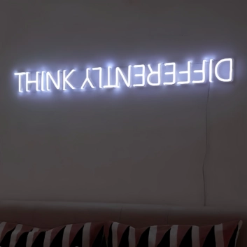 Think Differently: Illuminate Your Mind with Neon Brilliance