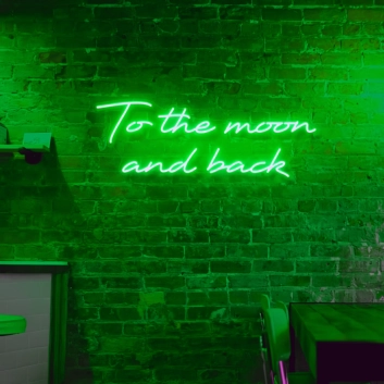 To The Moon And Back: Illuminate Your Love Journey with Neon Art Sign