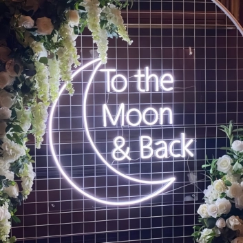 To The Moon and Back Wedding: Illuminate Your Love Story in Neon