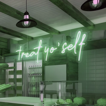 Treat Yo&#039;Self: Indulge in Luxurious Delights with Neon Elegance