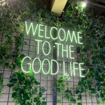 Welcome to The Good Life Illuminate Your Journey in Neon