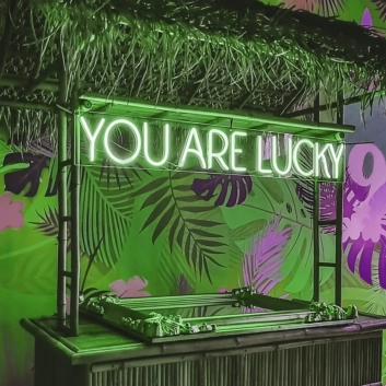 You Are Lucky: Radiate Good Fortune with Neon Glow