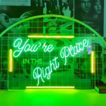You're in The Right Place: Illuminate Your Space with Neon Welcome