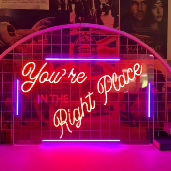 You&#039;re in The Right Place: Illuminate Your Space with Neon Welcome
