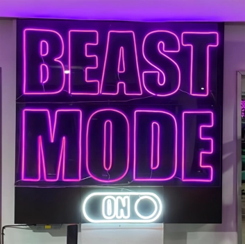 Beast Mode On: Illuminate Your Space with Neon Power