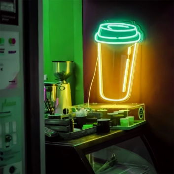 Coffee Cup: Add a Touch of Neon Caffeine to Your Space