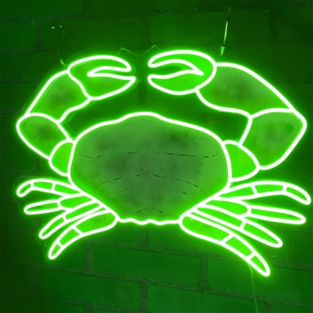 Crab: Illuminate Your Space with Neon Seafood