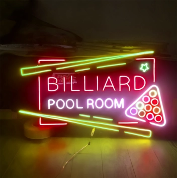 Customize Billard Pool Room: Illuminate Your Space with Neon Entertainment