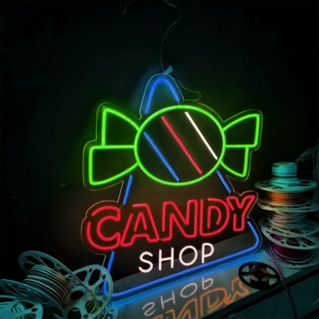 Customize Candy Shop: Light Up Your Space with Neon Sweetness