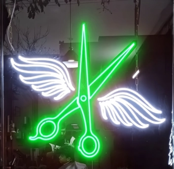 Scissors Beauty Salon: Light Up Your Space with Neon Style