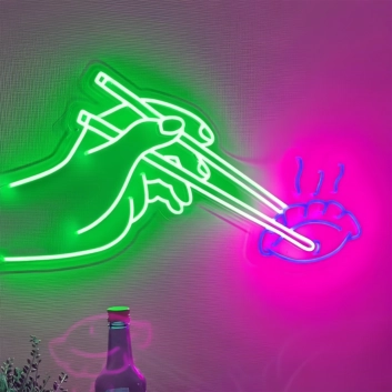 Sushi Dumpling Chopsticks: Illuminate Your Space with Neon Flavor
