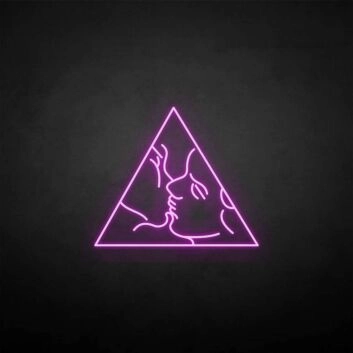 &#39;FACE IN TRIANGLE&#39; neon sign