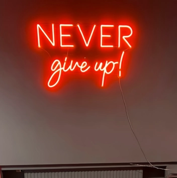 &#39;Now or never&#39; neon sign