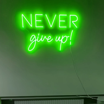 &#39;Now or never&#39; neon sign