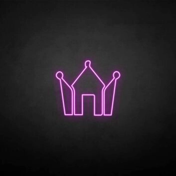 Crown with diamond&#39; neon sign