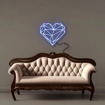 Geometric Heart Led Neon