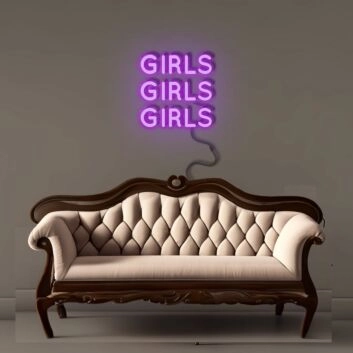 GIRLS GIRLS GIRLS Led Neon