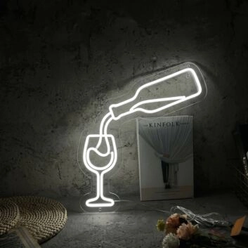 Glass of Wine Led Neon Signs