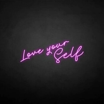 Love yourself&#39; neon sign