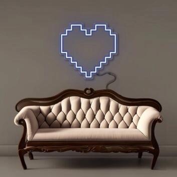 Pixel Heart Led Neon Signs