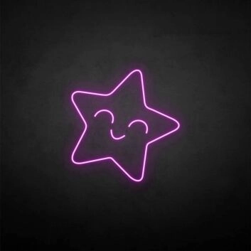 &#39;Smile a star&#39; neon sign