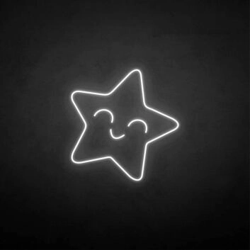 &#39;Smile a star&#39; neon sign