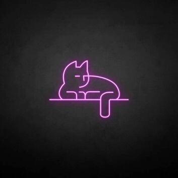 &#39;Stick the cat&#39; neon sign