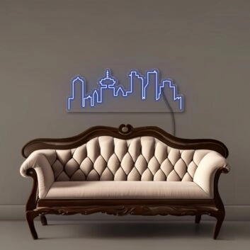Vancouver Cityscape Neon Signs