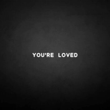 &#39;You&#039;re loved&#39; neon sign