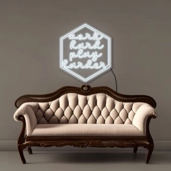 Word Hard Play Harder Neon Signs 30INCH