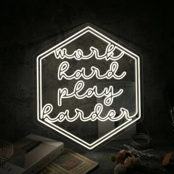Word Hard Play Harder Neon Signs 30INCH