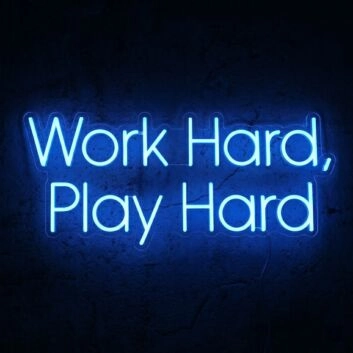 Work Hard Play Hard Led Neon Signs