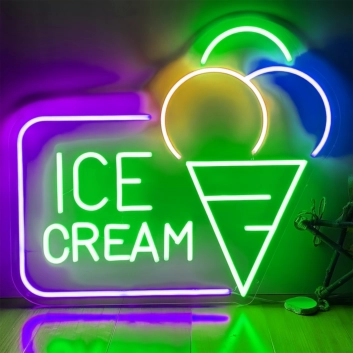 Customize Sweet EscapeIrresistible Ice Cream Neon Sign