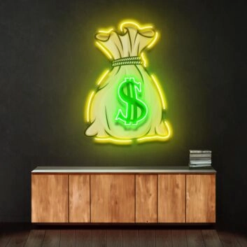 Money Bag Led Neon Acrylic Artwork